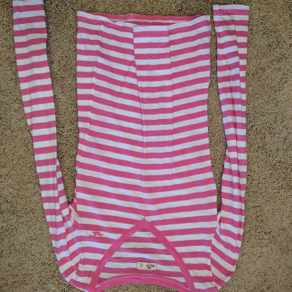 Pink and white stripped long sleeve
